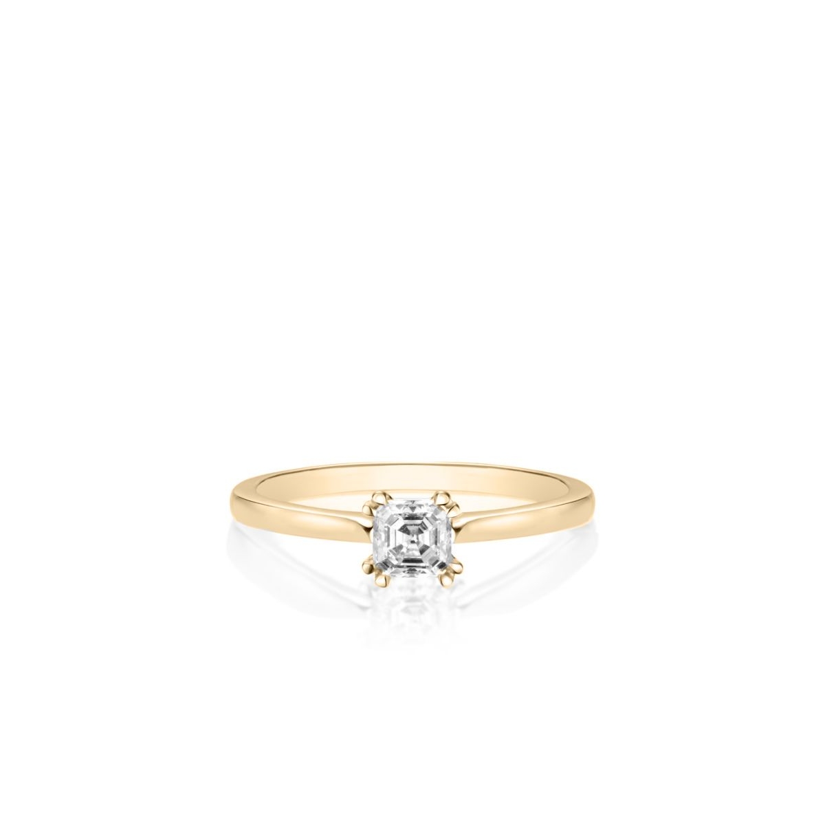 Pierścionek zaręczynowy złoty Królewski