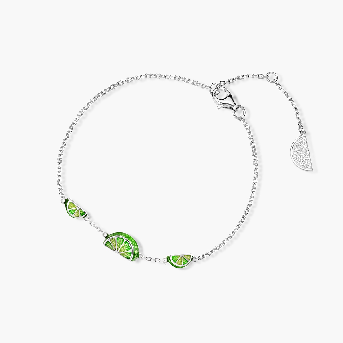 Bransoleta srebrna Kwiaty Nocy Limonki
