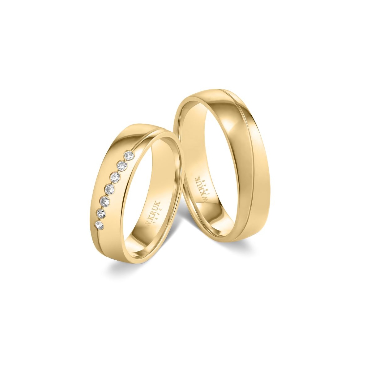 Komplet obrączek złotych GRAZIA