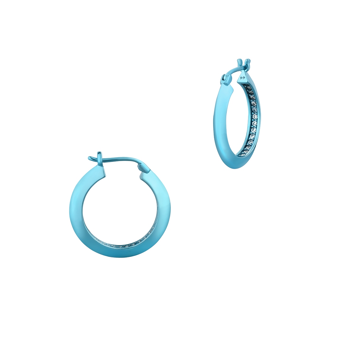 Kolczyki Blue Hoops Princess Club