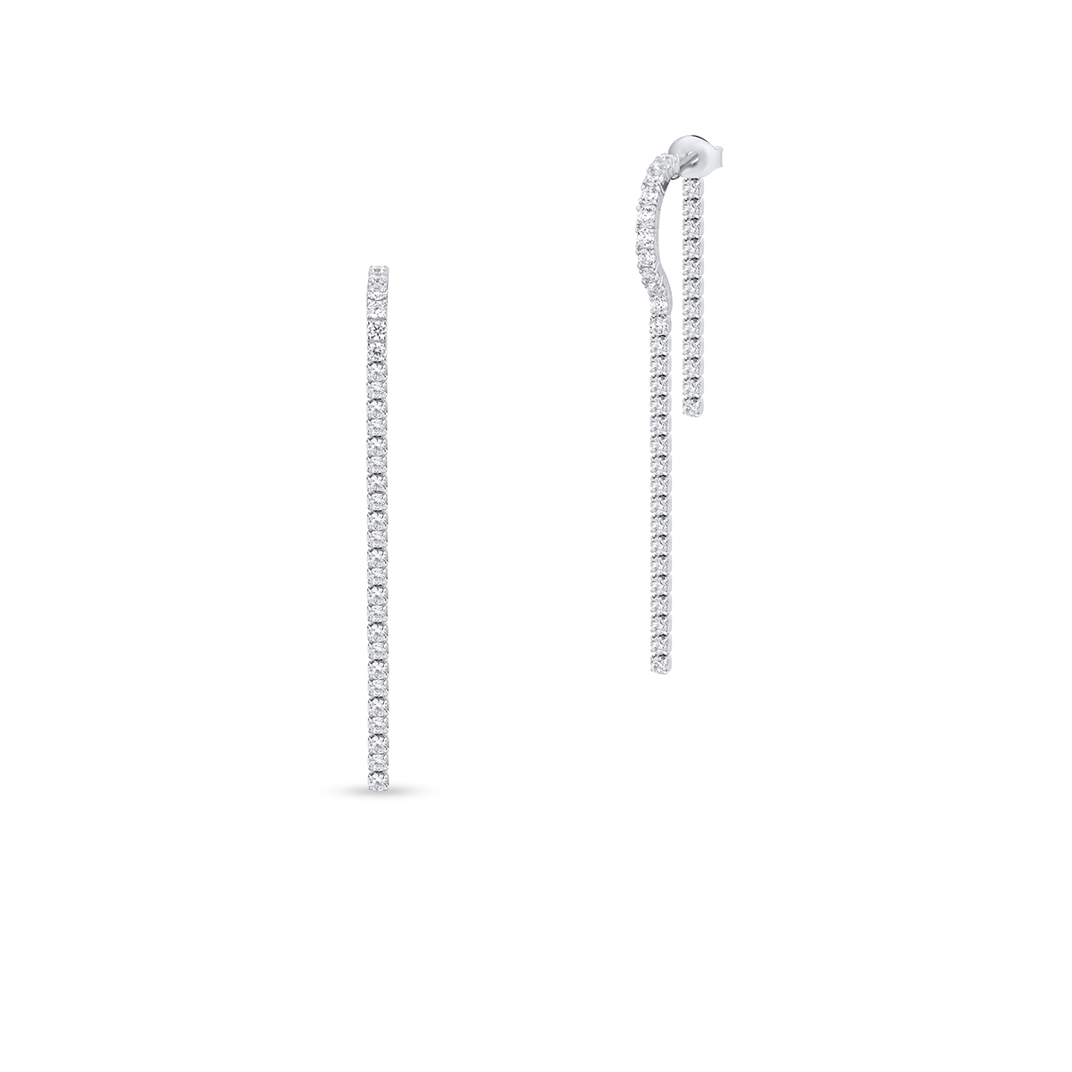 Kolczyki srebrne z cyrkoniami