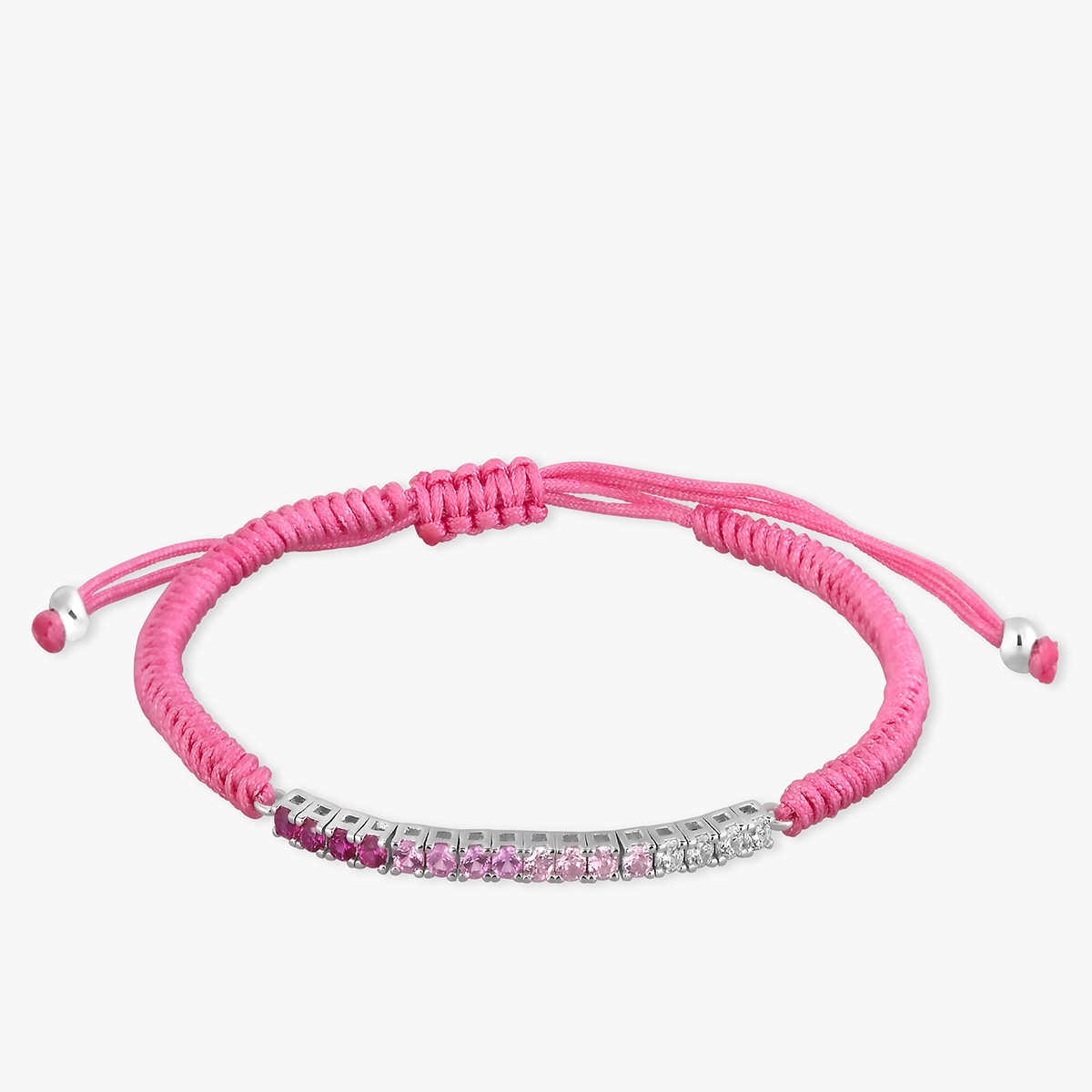 Bransoleta sznurkowa z kolorowymi kamieniami