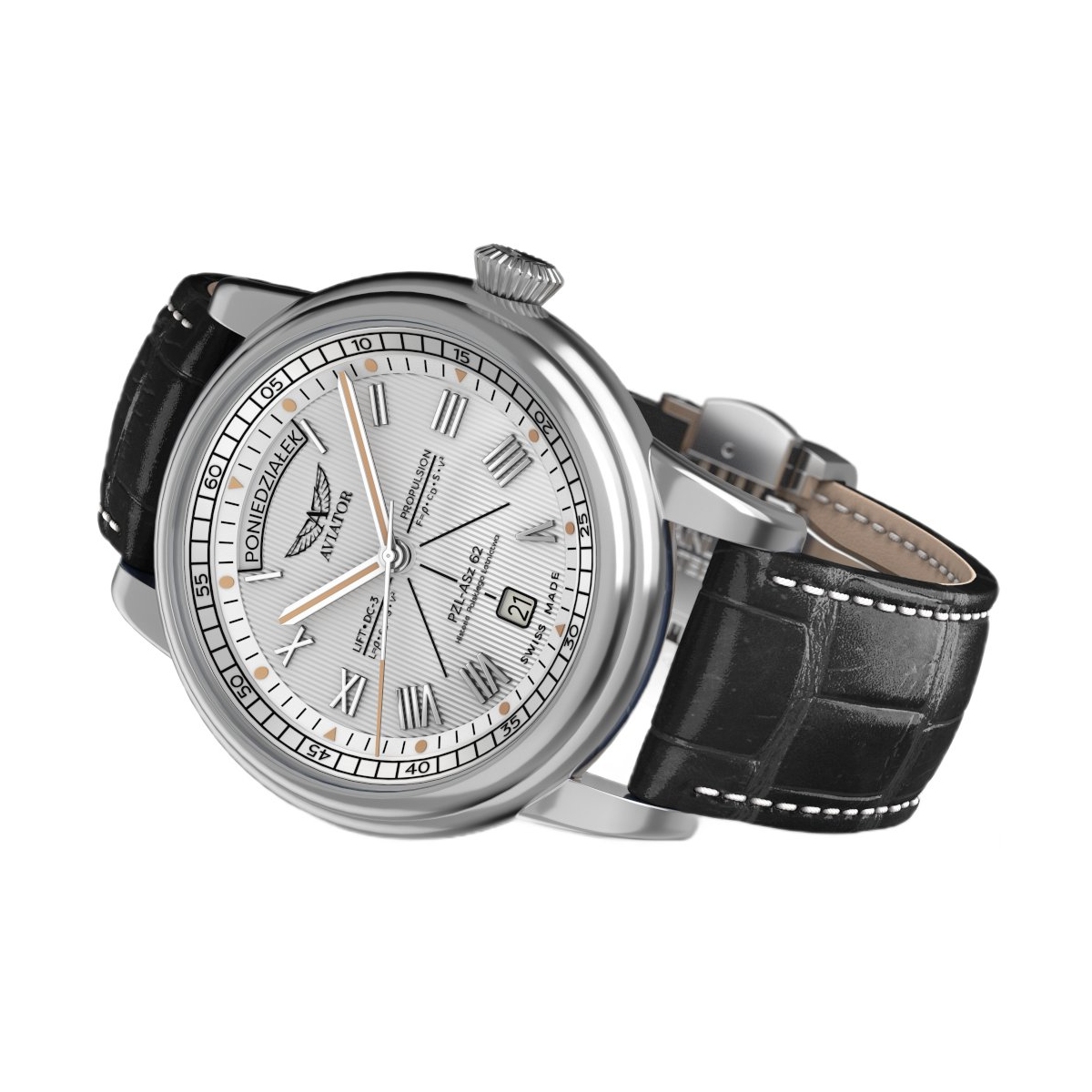 ZEGAREK AVIATOR DOUGLAS DAY-DATE POLSKA EDYCJA