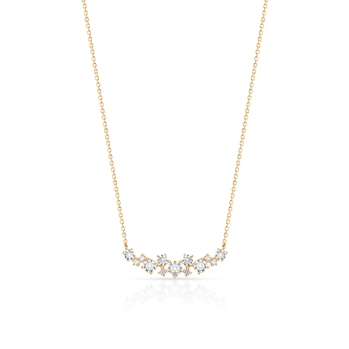 Naszyjnik  złoty z cyrkoniami  Ceremonials