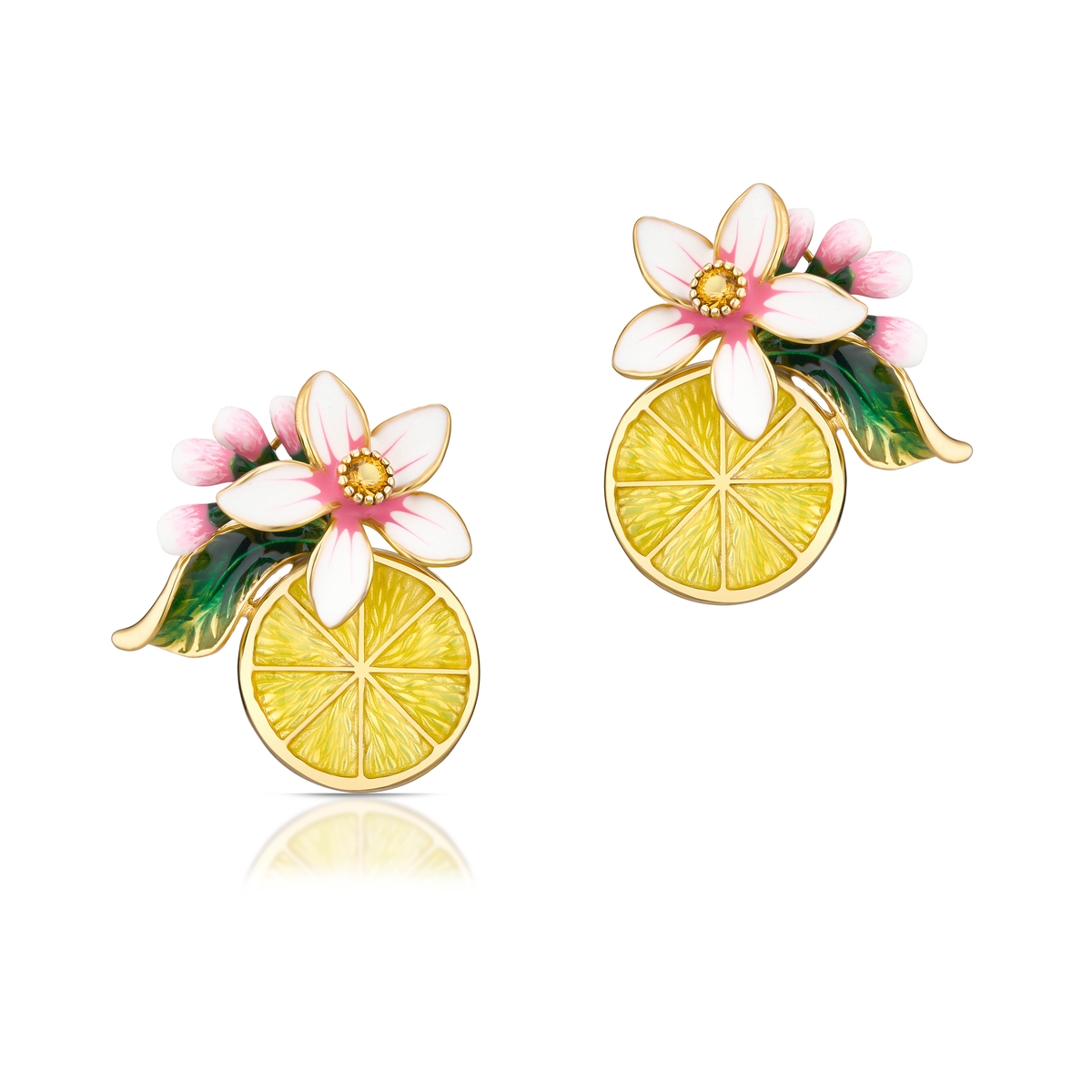 Kolczyki srebrne Kwiaty Nocy Cytrusy