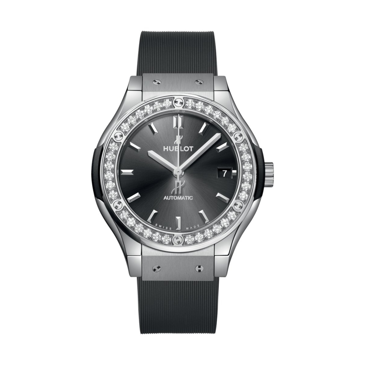 ZEGAREK HUBLOT CLASSIC FUSION RACING GREY TITANIUM DIAMONDS