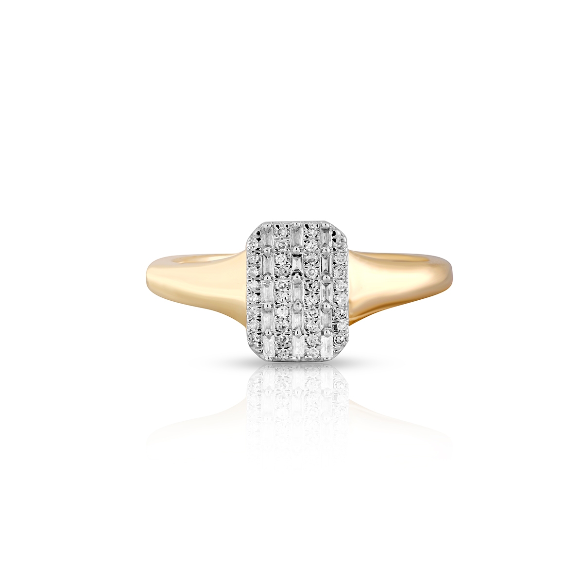 Pierścionek złoty z diamentami