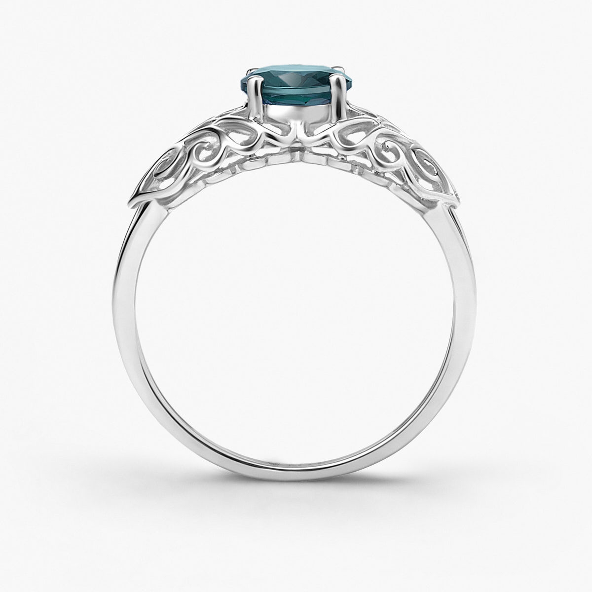 Pierścionek złoty z topazem Royal Star