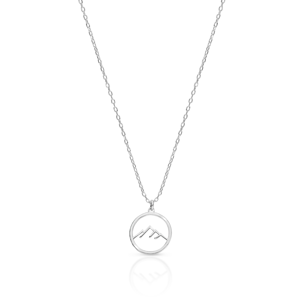 Naszyjnik srebrny z motywem gór