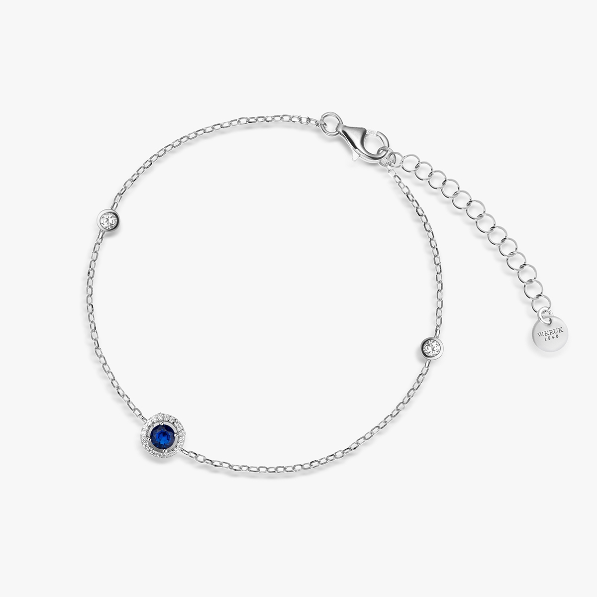 Bransoleta srebrna z cyrkoniami