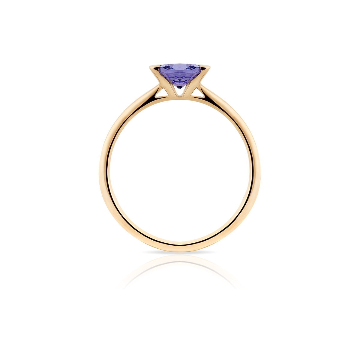 Pierścionek złoty z tanzanitem