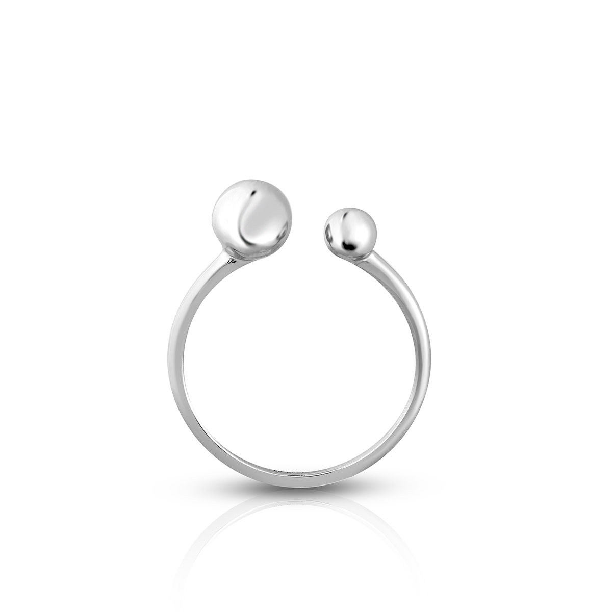 Pierścionek srebrny z kulkami