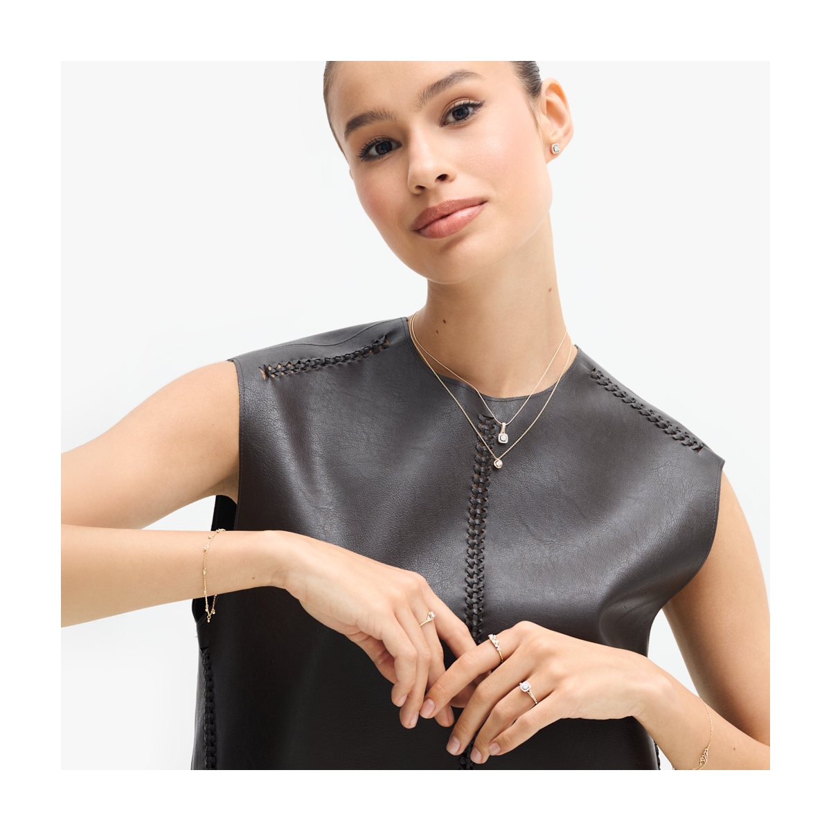 Naszyjnik złoty z diamentem