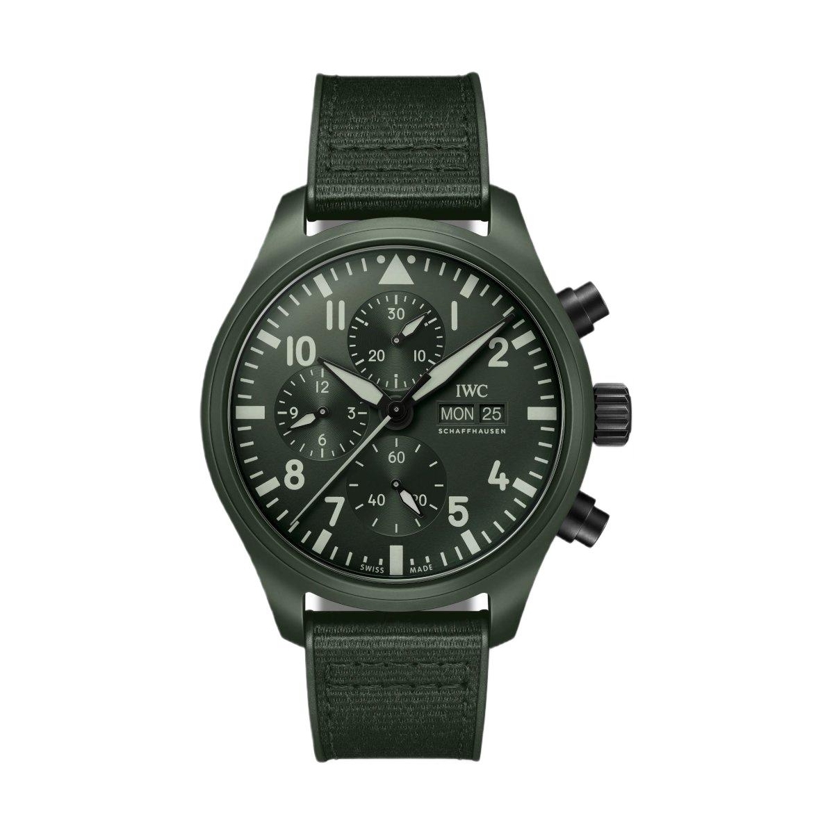 ZEGAREK IWC SCHAFFHAUSEN PILOT'S CHRONOGRAPH TOP GUN WOODLAND