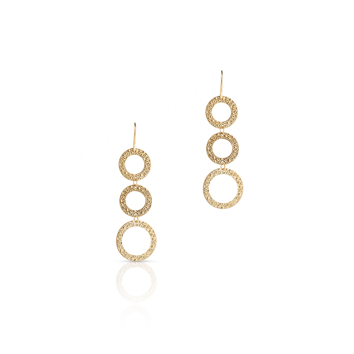 Kolczyki złote geometryczne