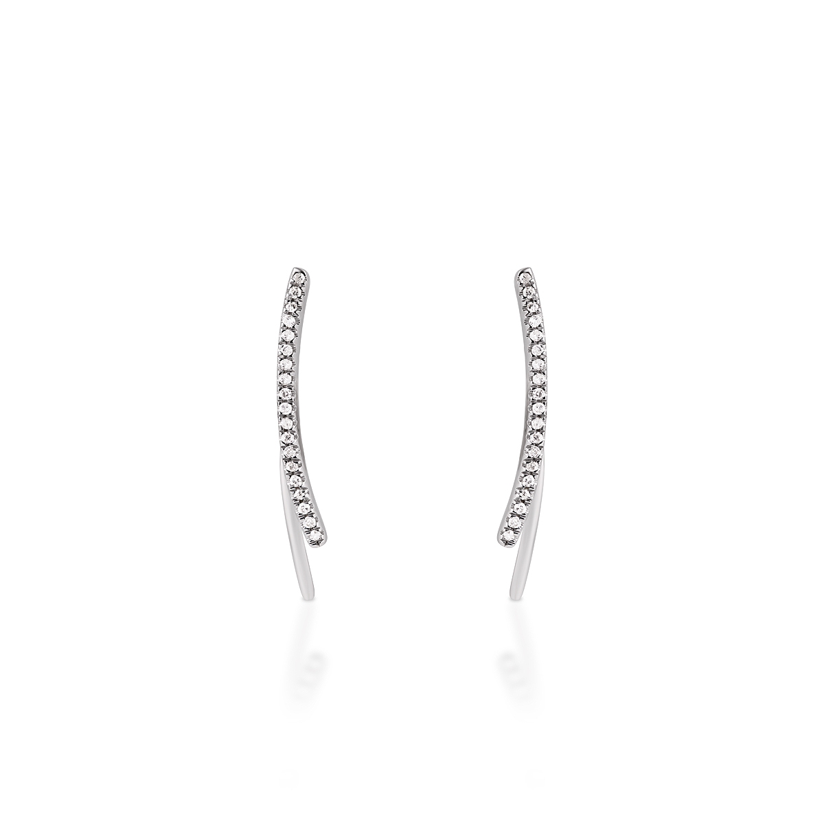 Kolczyki białe złoto z diamentami