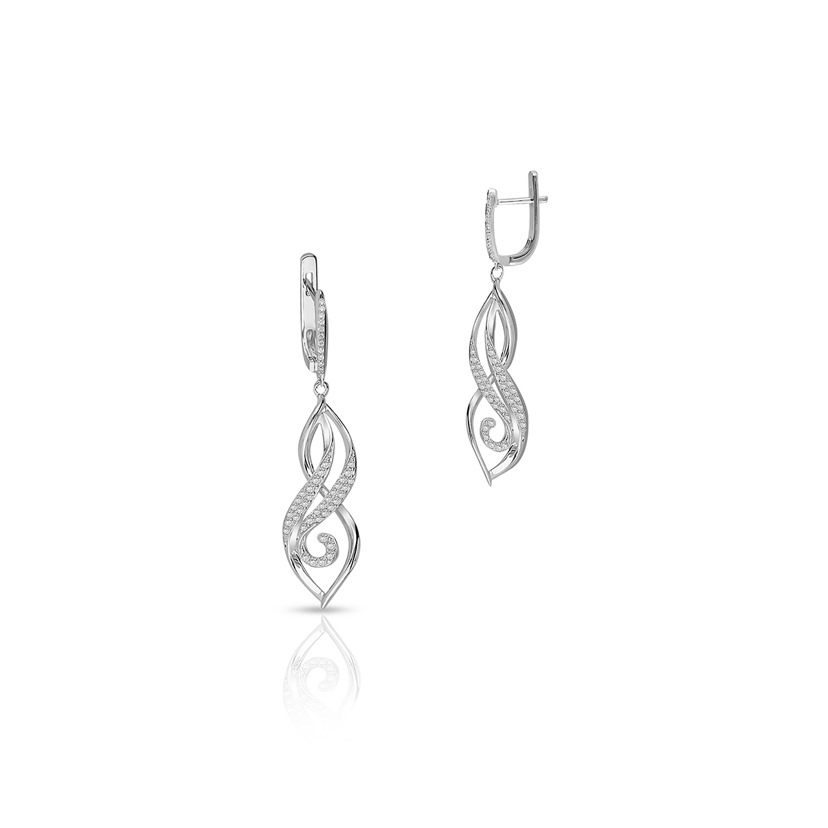 Kolczyki srebrne z cyrkoniami