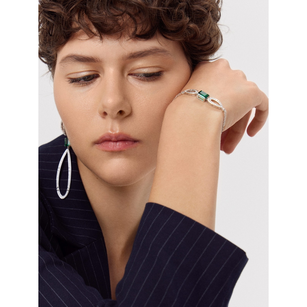 Kolczyki srebrne z cyrkoniami Ceremonials