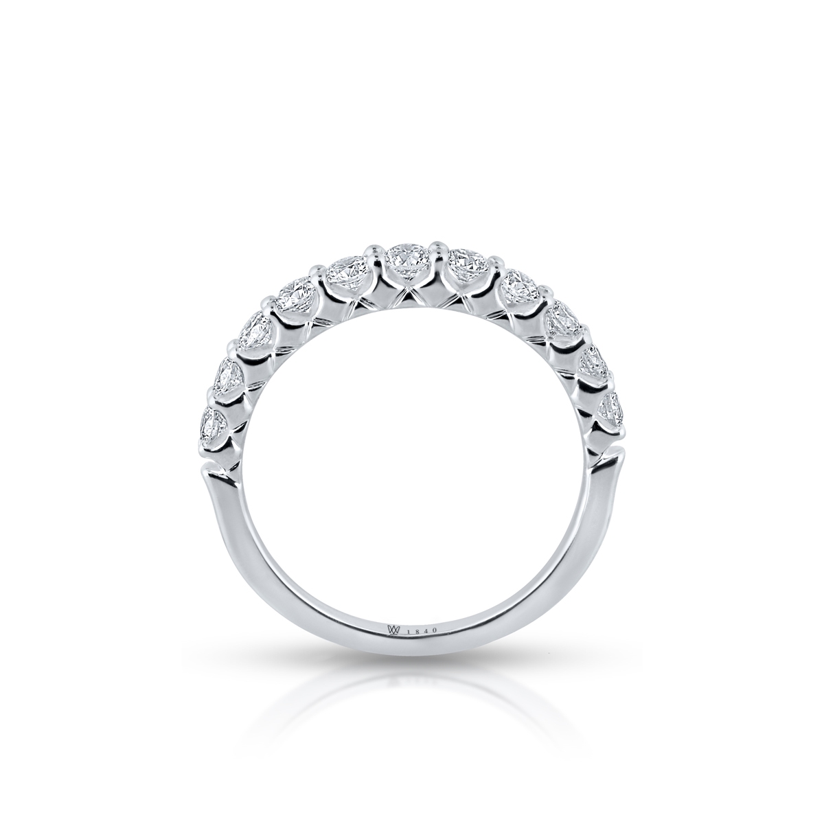 Pierścionek białe złoto z brylantami