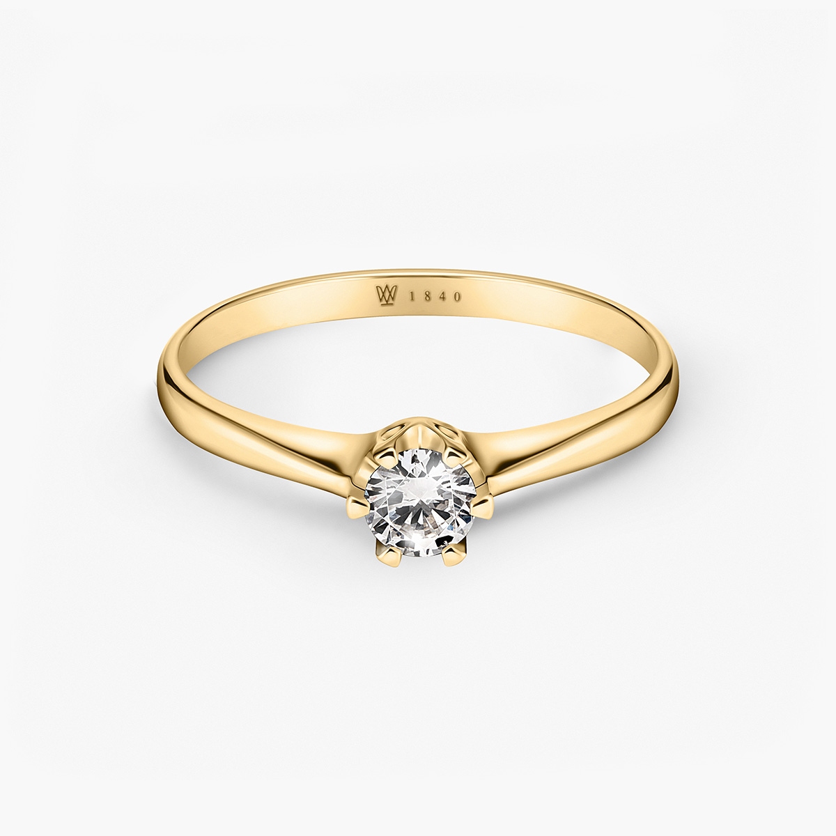 Pierścionek zaręczynowy złoty Jedyny