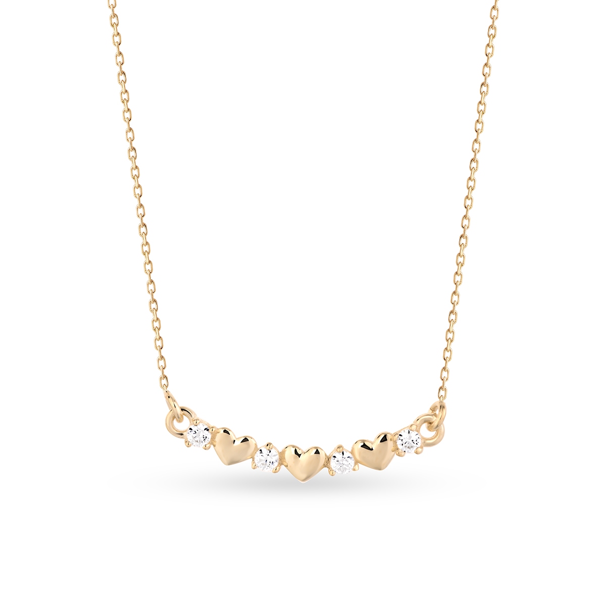 Naszyjnik złoty z cyrkoniami