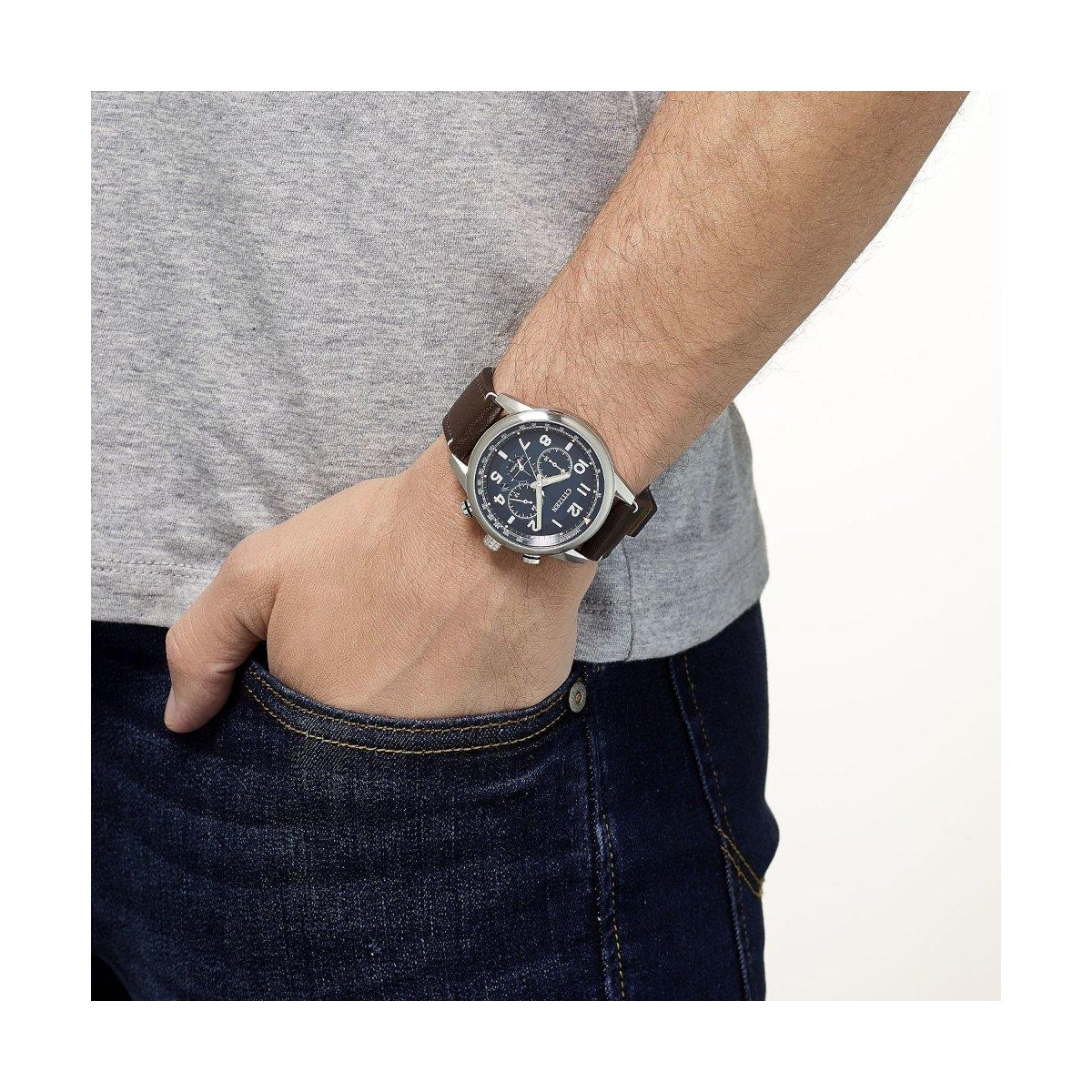 ZEGAREK CITIZEN ECO-DRIVE MILITARY CHRONOGRAPH