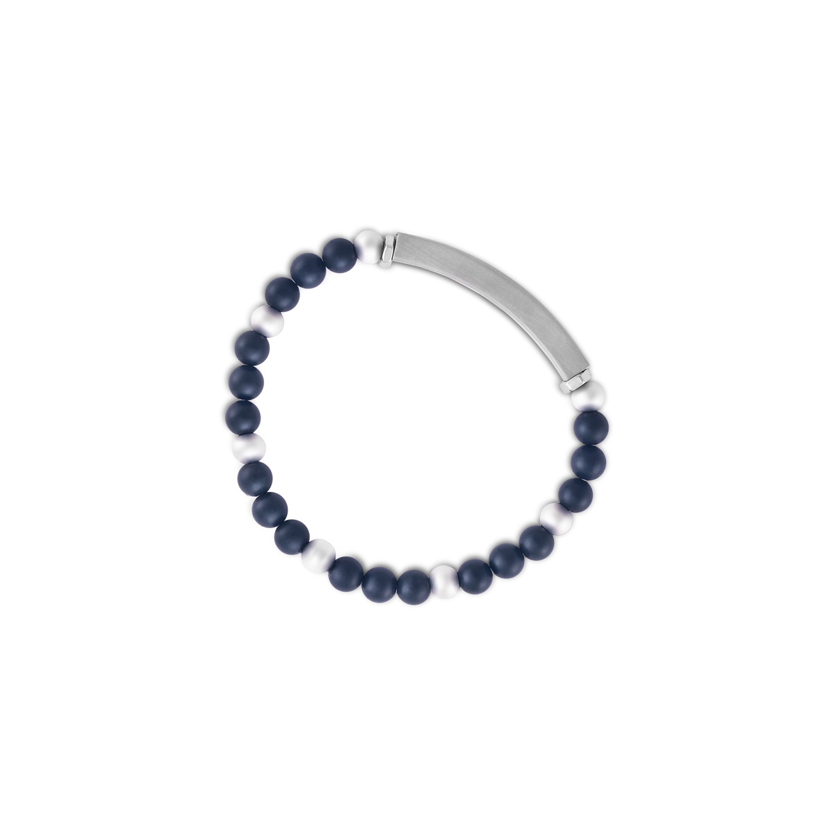 Bransoleta ze stali z koralikami