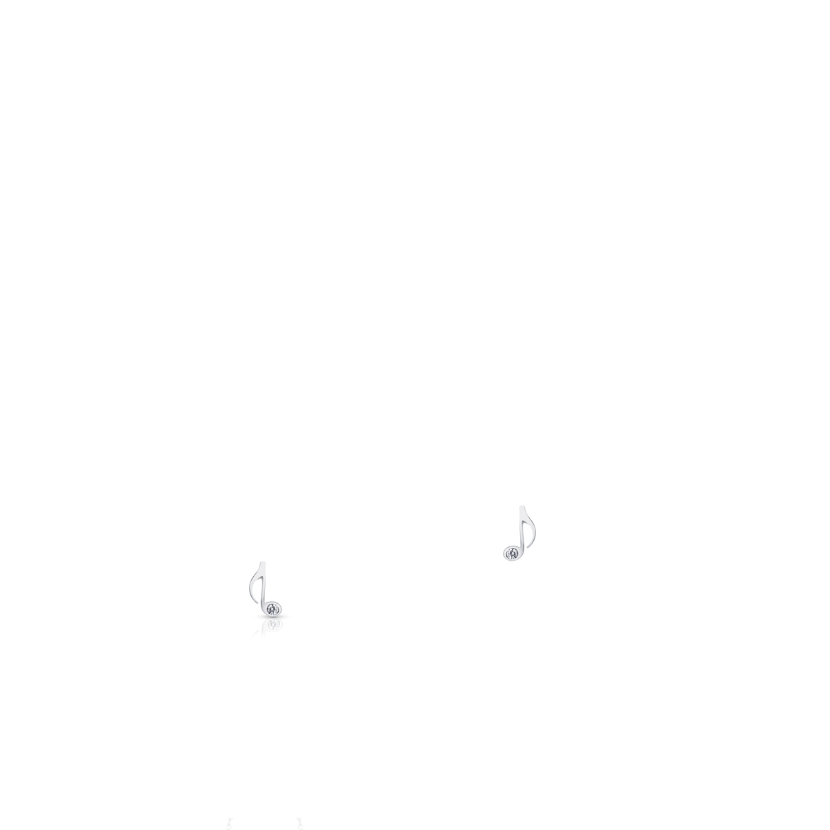 Kolczyki srebrne nutki