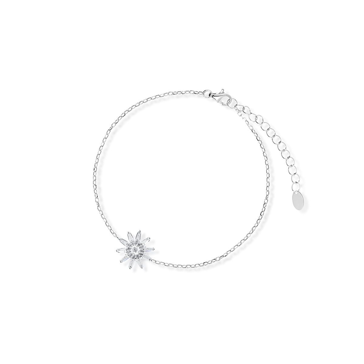 Bransoleta srebrna z cyrkoniami