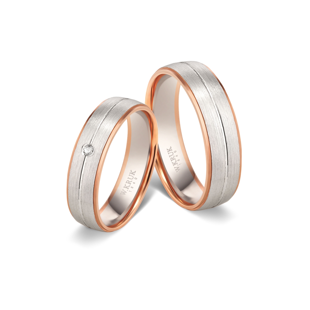 Komplet obrączek złotych ROSSA