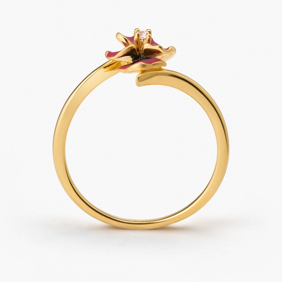 Pierścionek srebrny Kwiaty Nocy Bratki