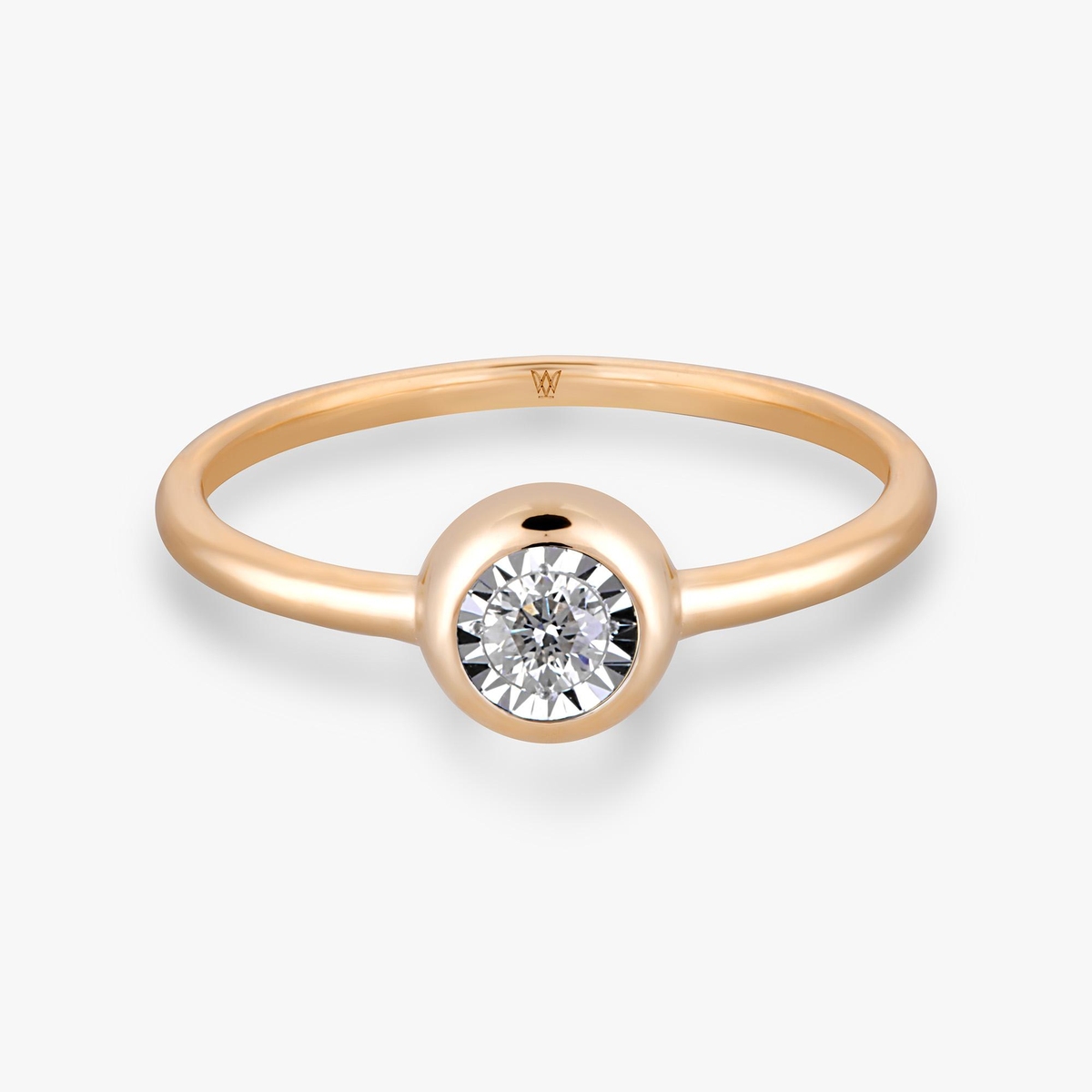 Pierścionek złoty z brylantem