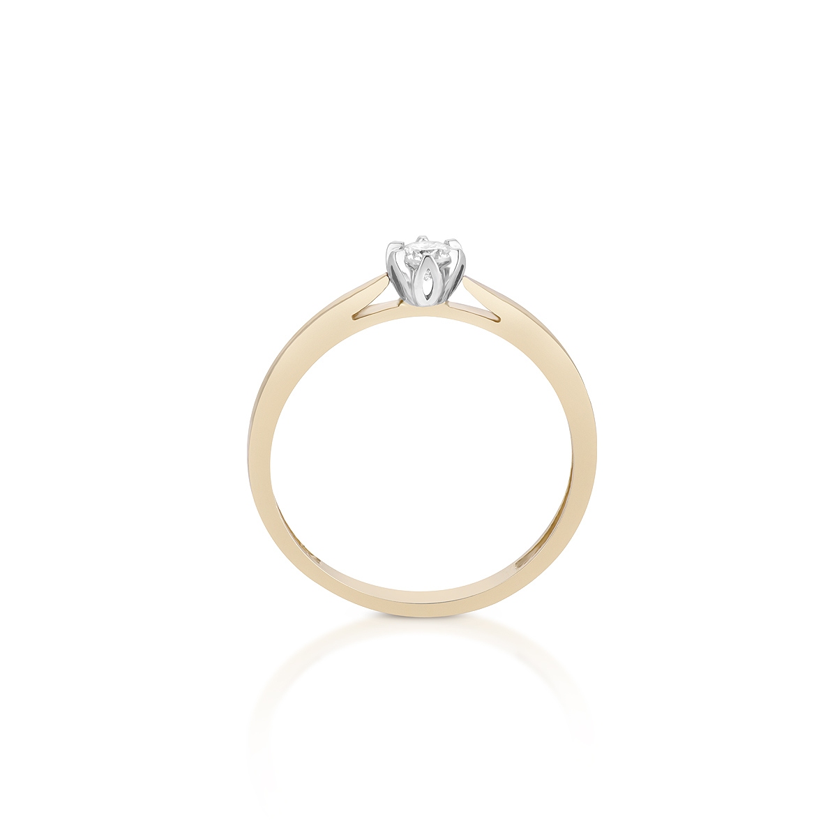 Pierścionek zaręczynowy złoty Romantyczny