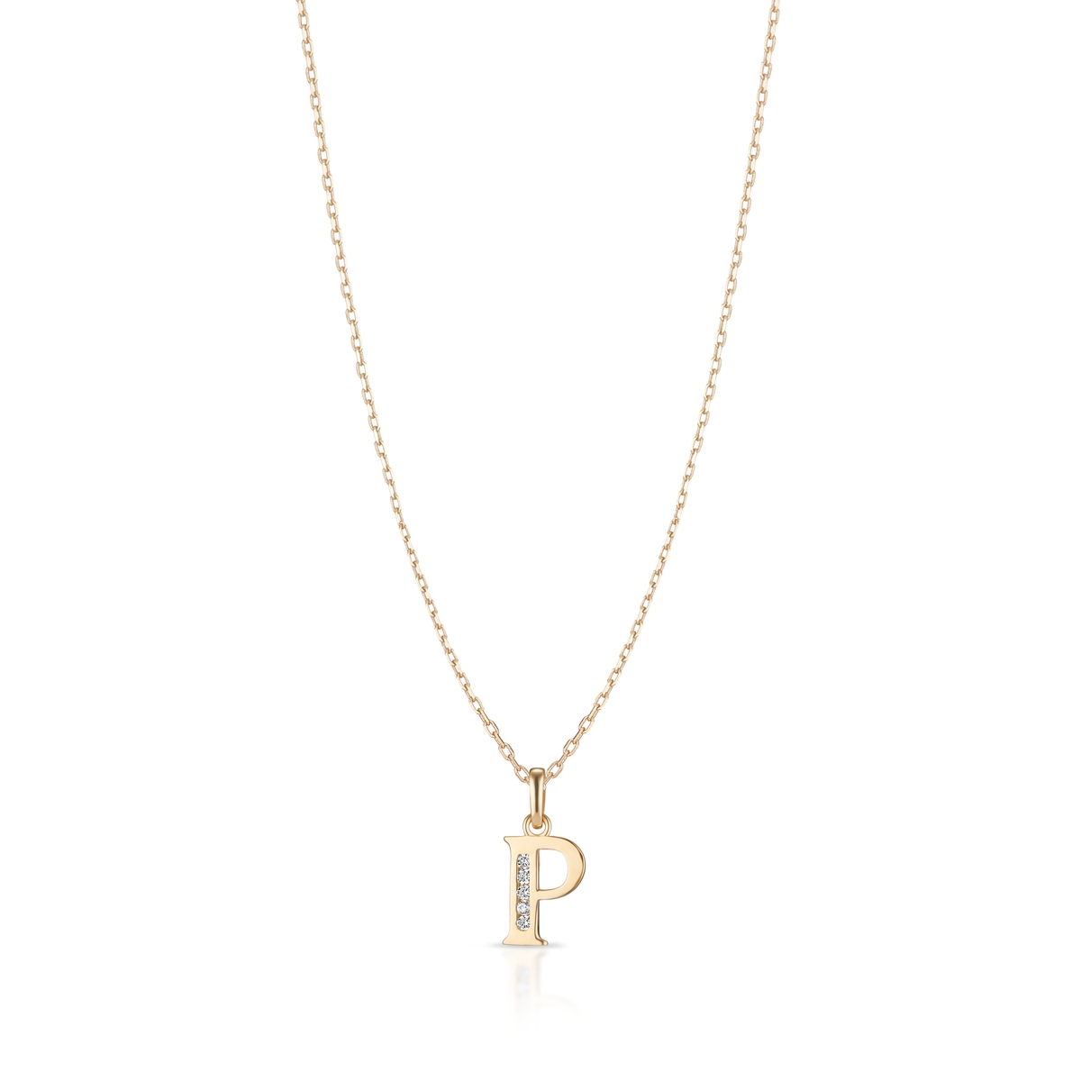 Wisiorek złoty literka P