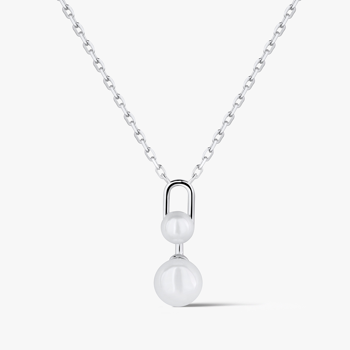 Naszyjnik srebrny z perłami