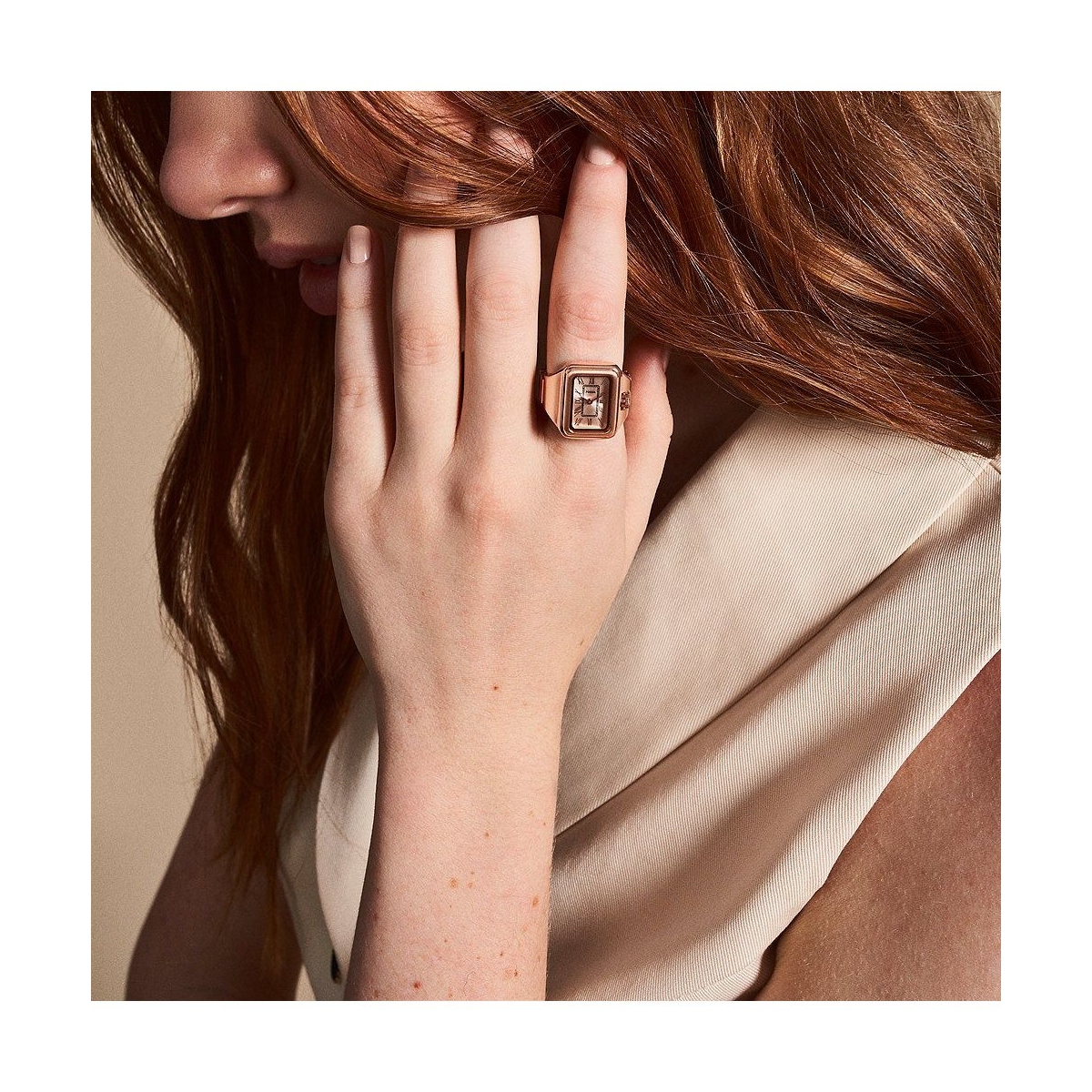 ZEGAREK FOSSIL RAQUEL WATCH RING