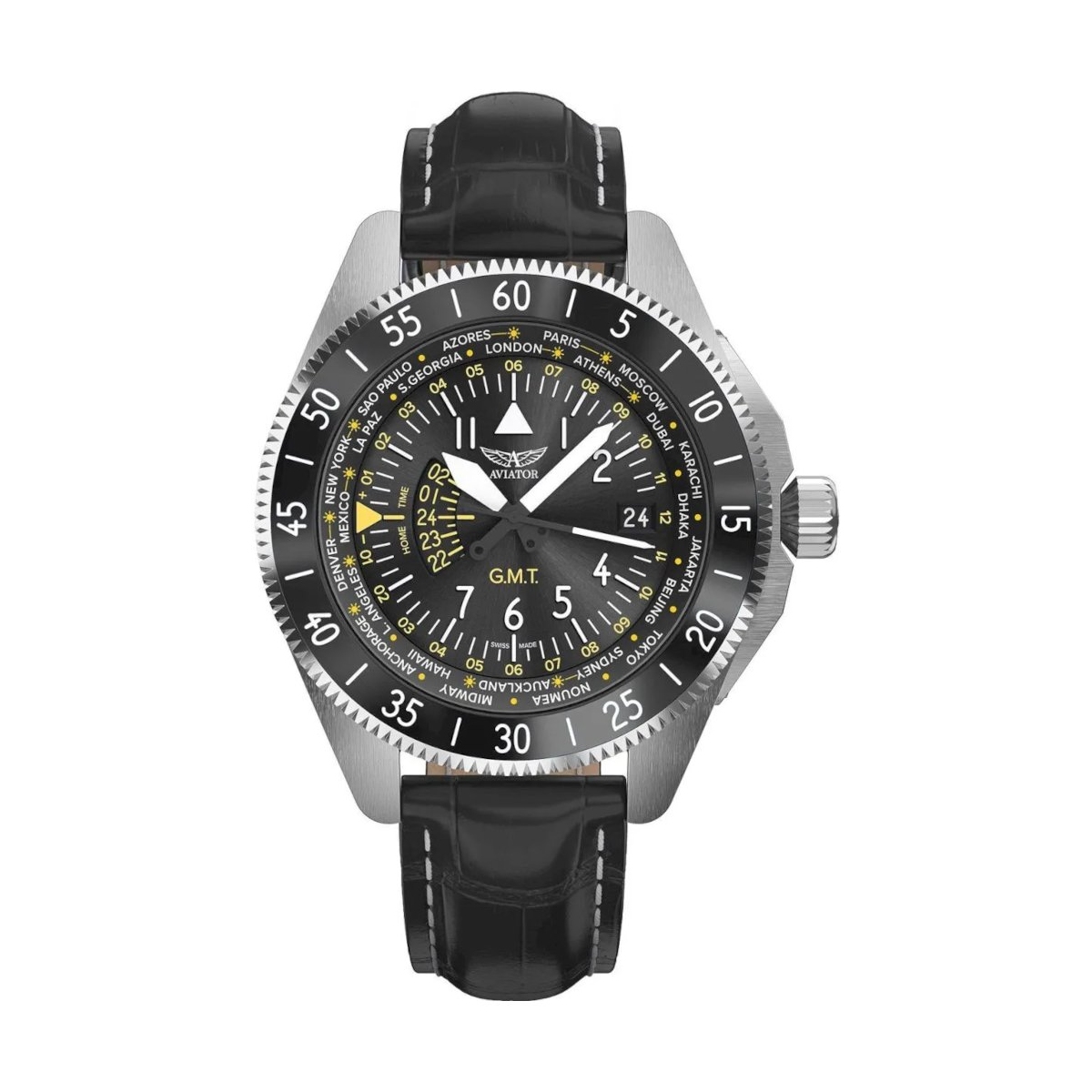 ZEGAREK AVIATOR AIRACOBRA GMT