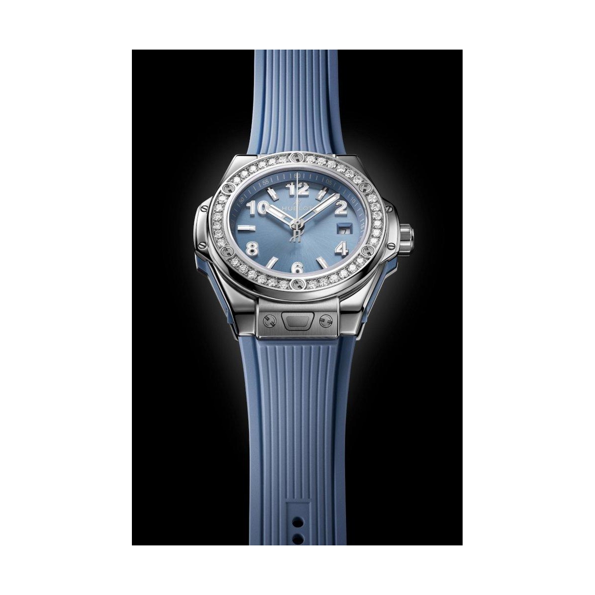 ZEGAREK HUBLOT BIG BANG ONE CLICK STEEL COAL BLUE DIAMONDS