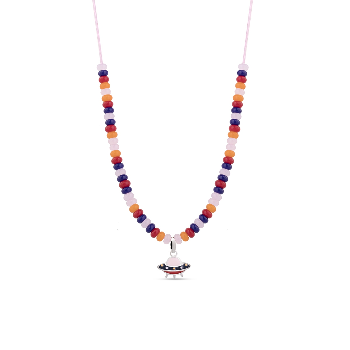 Naszyjnik srebrny z motywem UFO