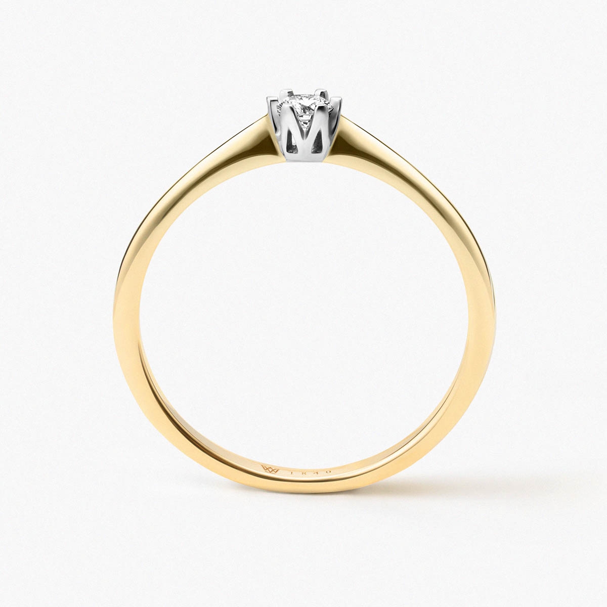 Pierścionek złoty zaręczynowy Jedyny