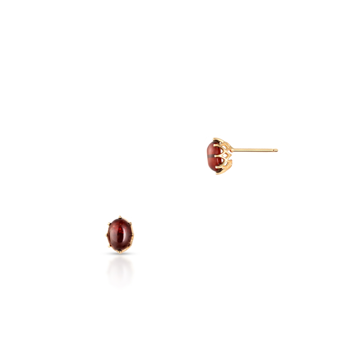 Kolczyki złote z bursztynem