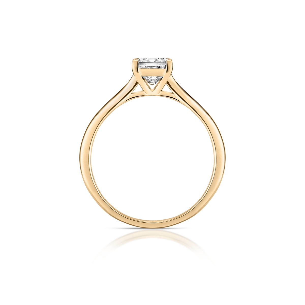 Pierścionek zaręczynowy złoty Niezwykły