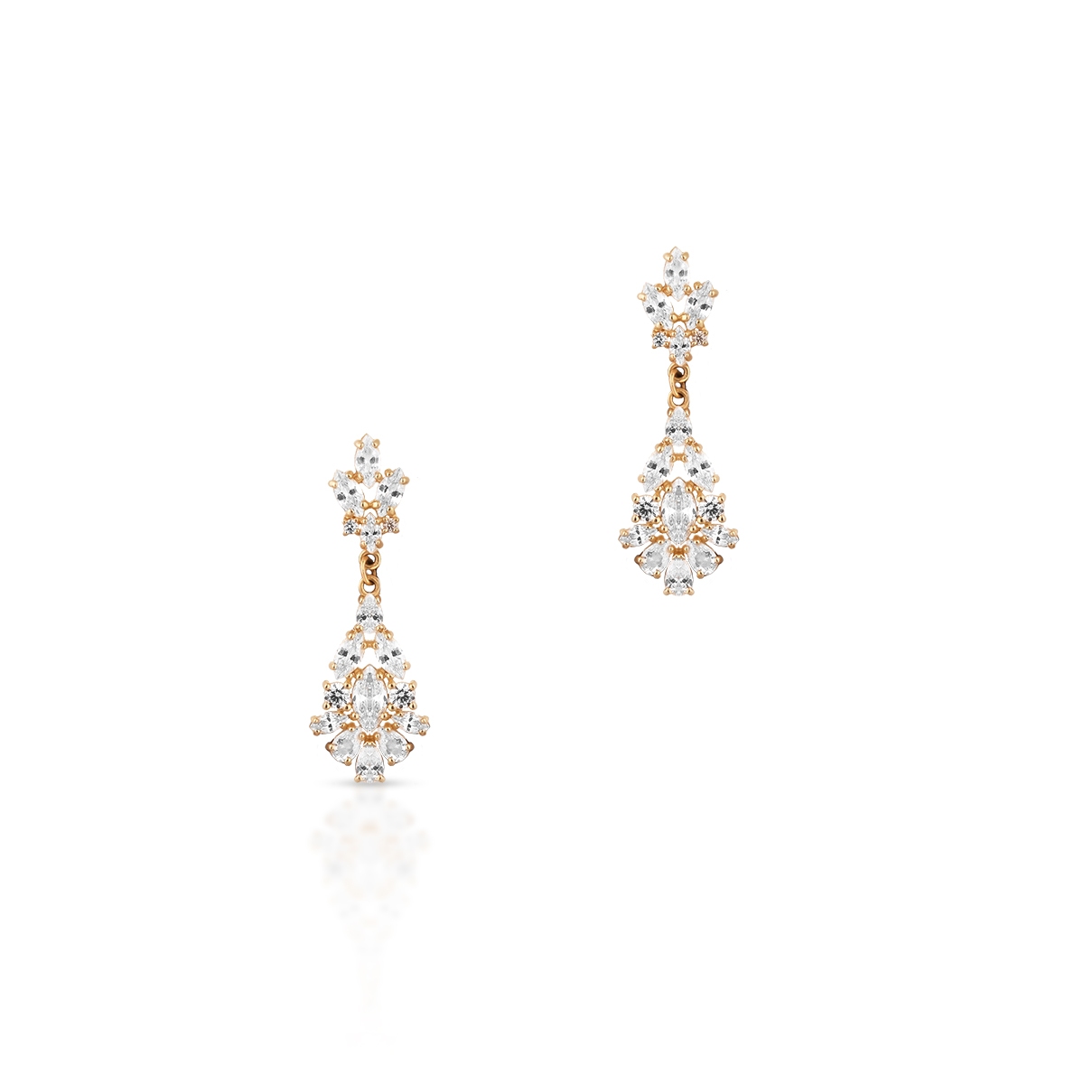 Kolczyki złote z cyrkoniami Ceremonials