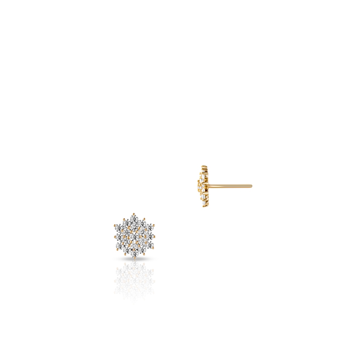 Kolczyki złota śnieżynka
