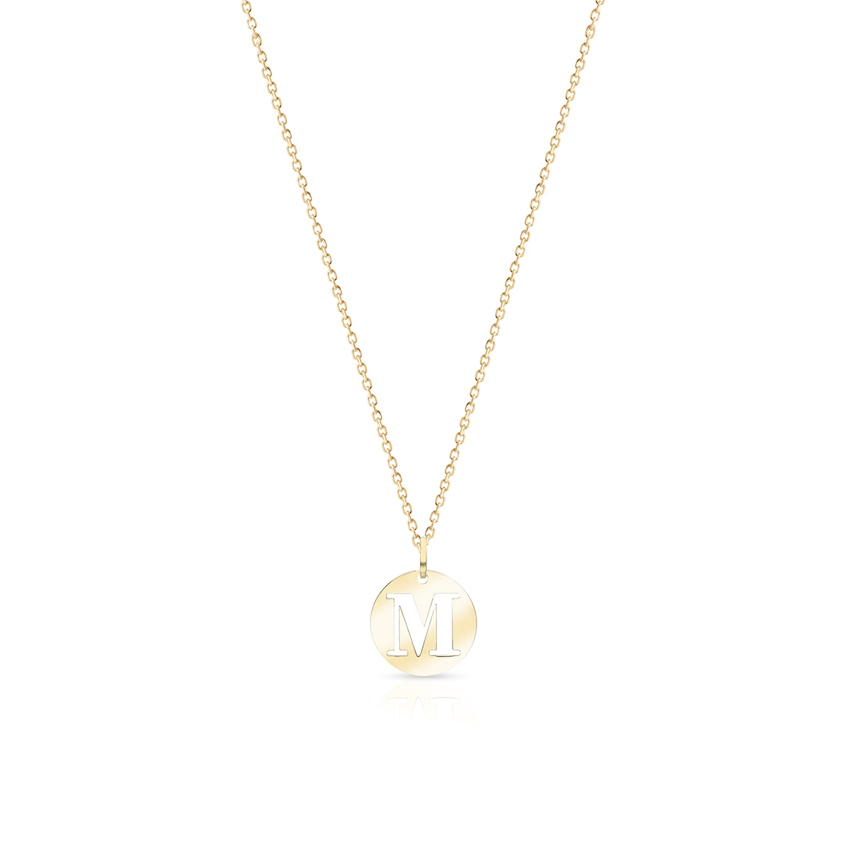 Wisiorek złoty literka M