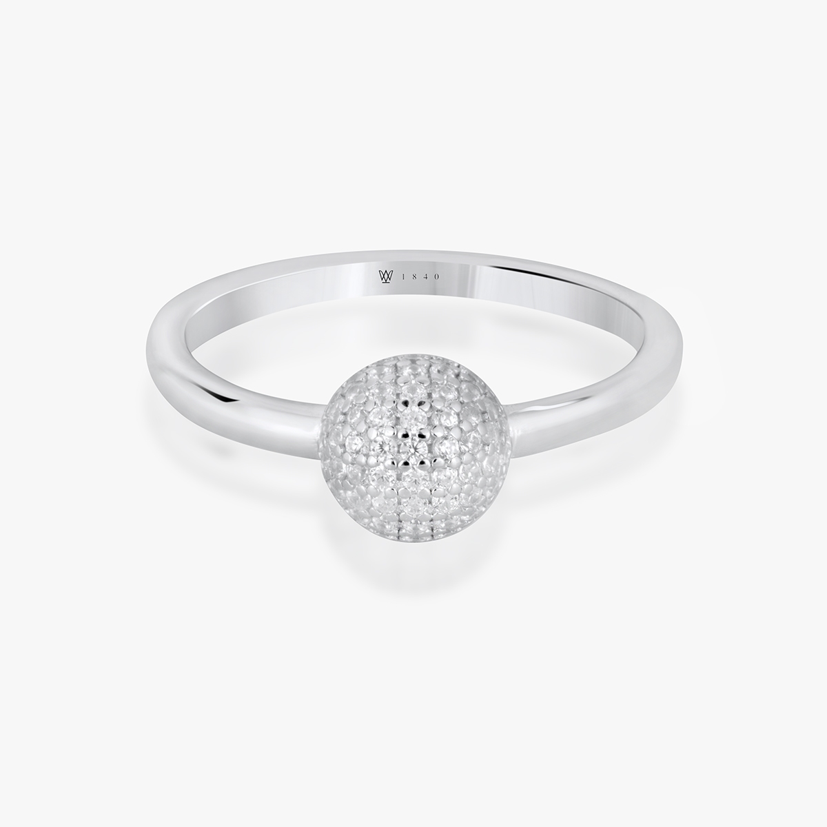 Pierścionek srebrny z cyrkoniami