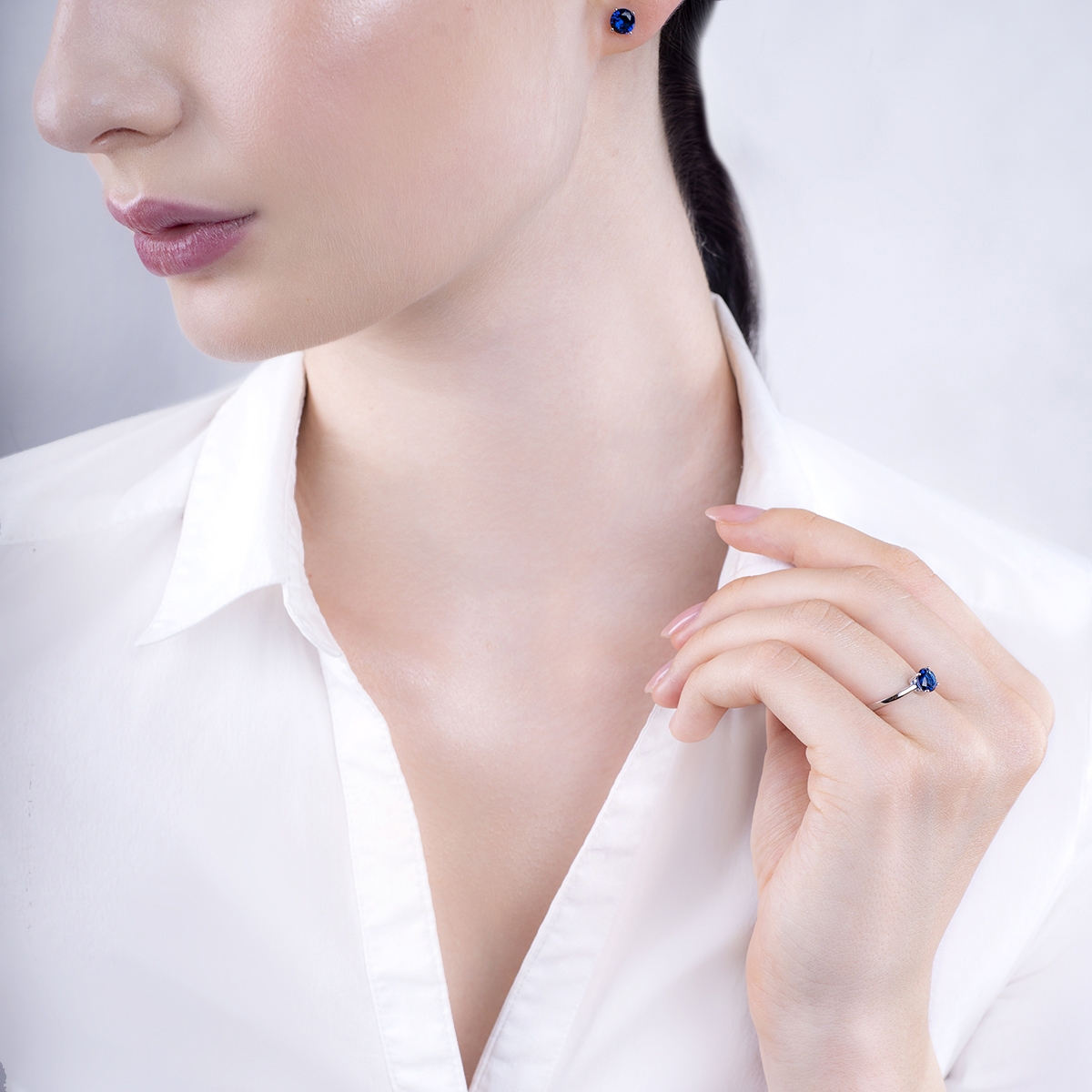 Pierścionek srebrny z cyrkonią