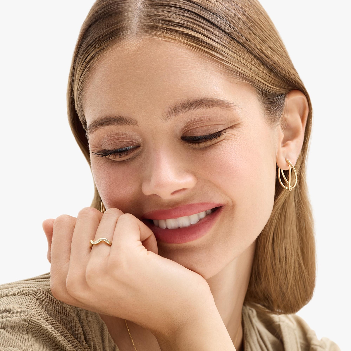 Pierścionek srebrny pozłacany