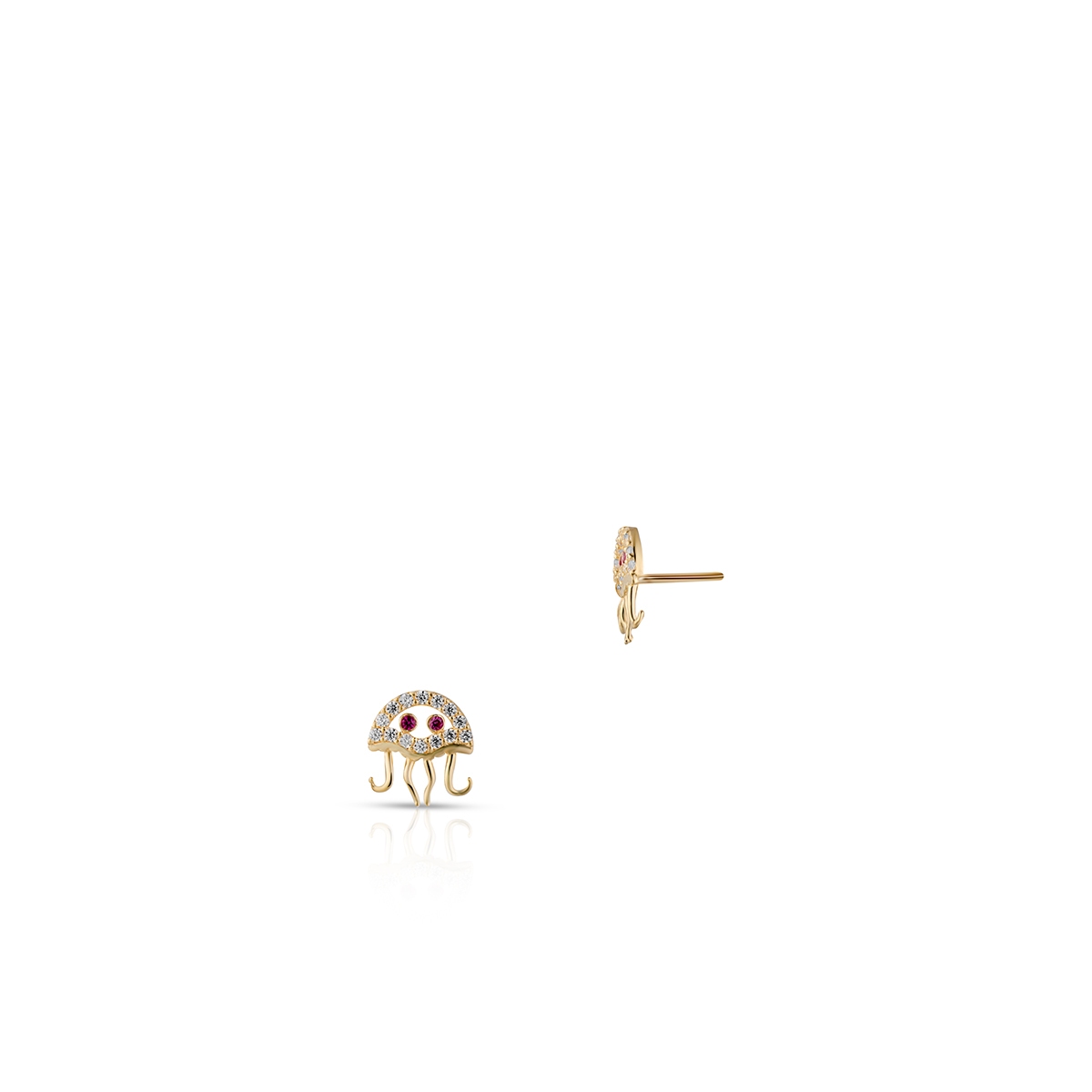 Kolczyki złote meduzy