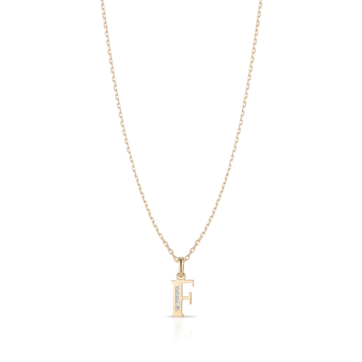 Wisiorek złoty literka F